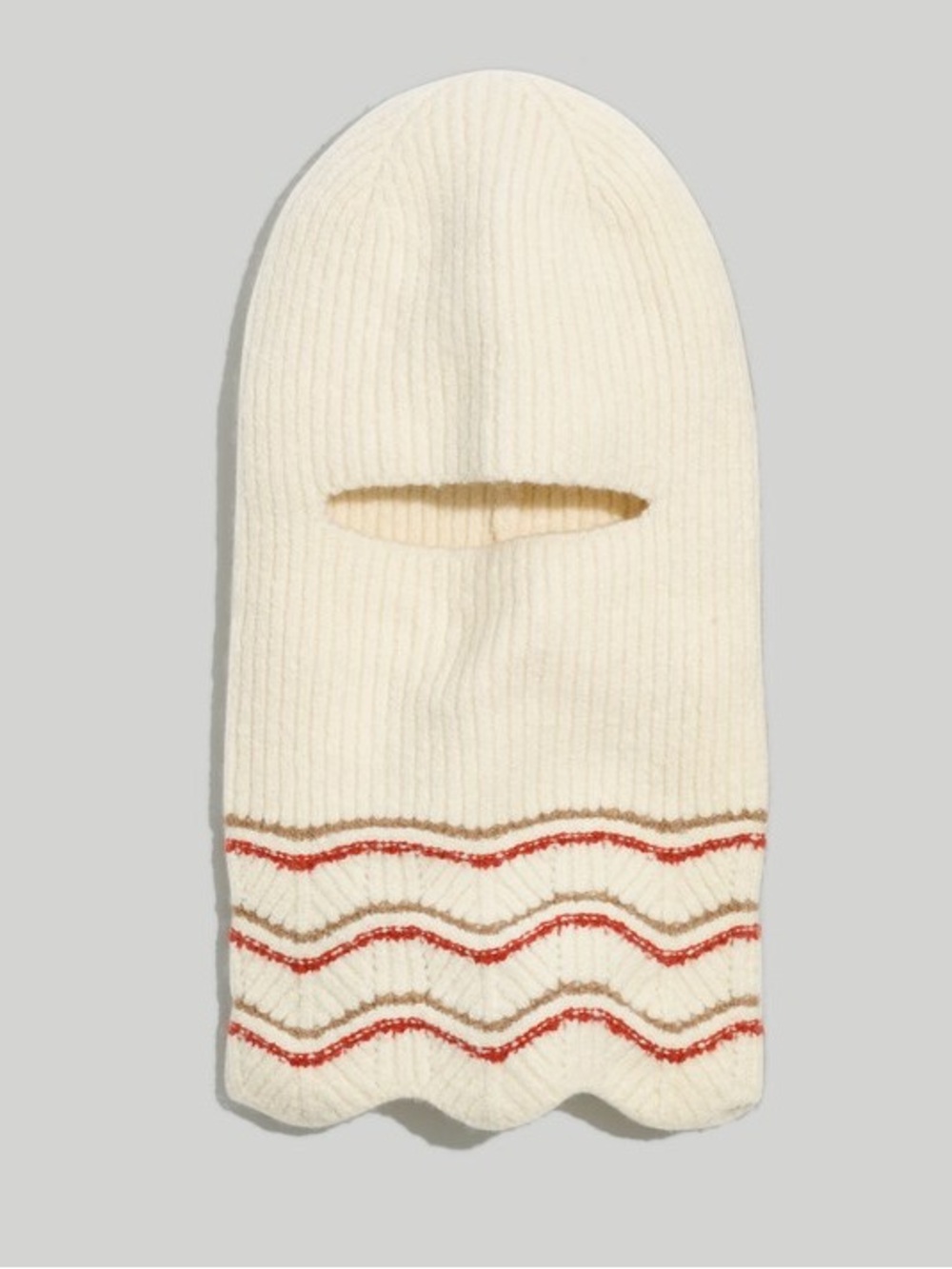 NWT Madewell Ribbed-Knit Balaclava: Retro Edition in Alabaster